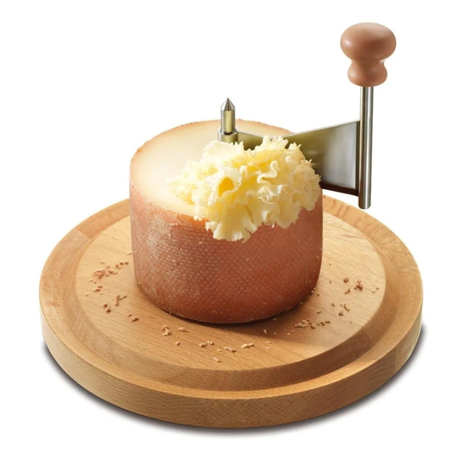 Fromage Tête de Moine AOP Suisse au lait d'Alpages 900g (1 pièce) - Fromagerie du Château - Pâte jaune très fine qui fond délicieusement en bouche