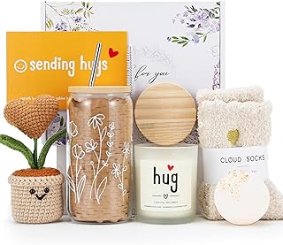 isolune Gift Baskets for Women - Hugs & Healing Luxury Care Package for Her, Get Well Soon Basket - Sympathy and After Surgery Recovery Gifts - Thinking of You