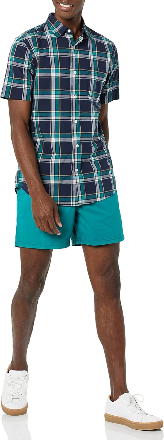 Amazon Essentials Men's Slim-Fit Short-Sleeve Poplin Shirt - Image 3
