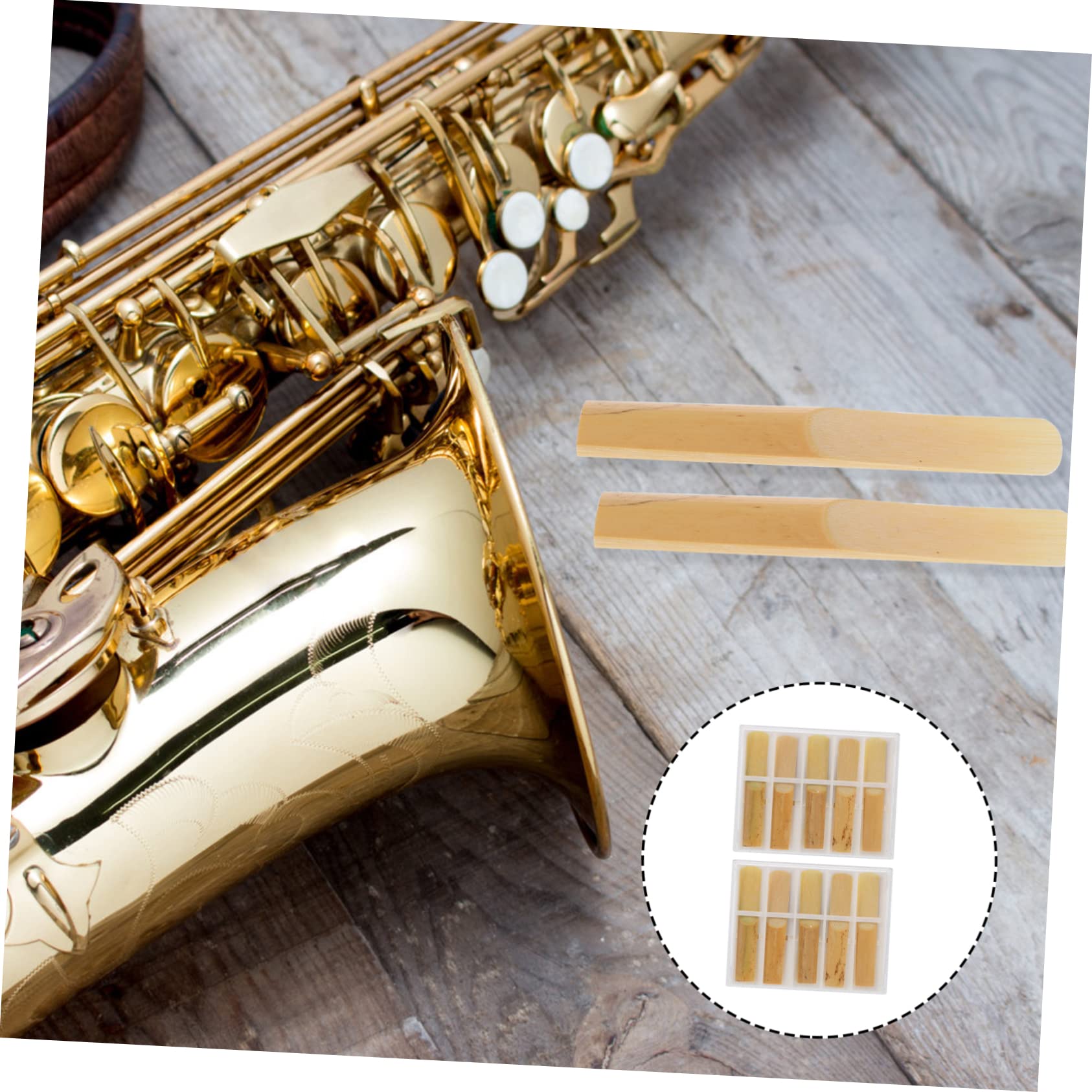 VICASKY 40piezas Reeds De Clarinetes Para Principiantes Reemplazo De Accesorios De Instrumentos Flexibles y Duraderos Dureza Para Saxofones y Clarinetes