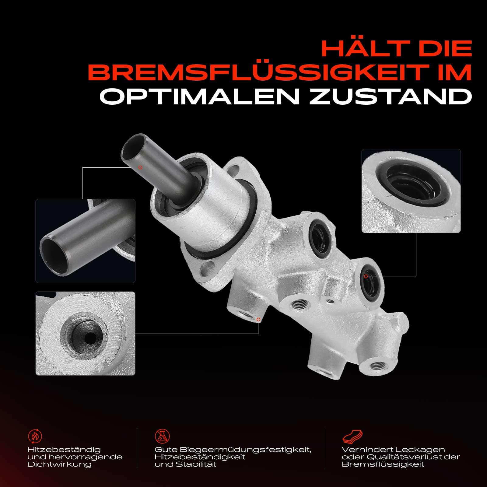 Frankberg Hauptbremszylinder Bremszylinder Kompatibel mit Jumper Bus 230P 1.9L-2.8L 1994-2002 Ducato Bus 230 244 1.9L-2.8L 2001-2006 Boxer Bus 230P 244 1.9L-2.8L