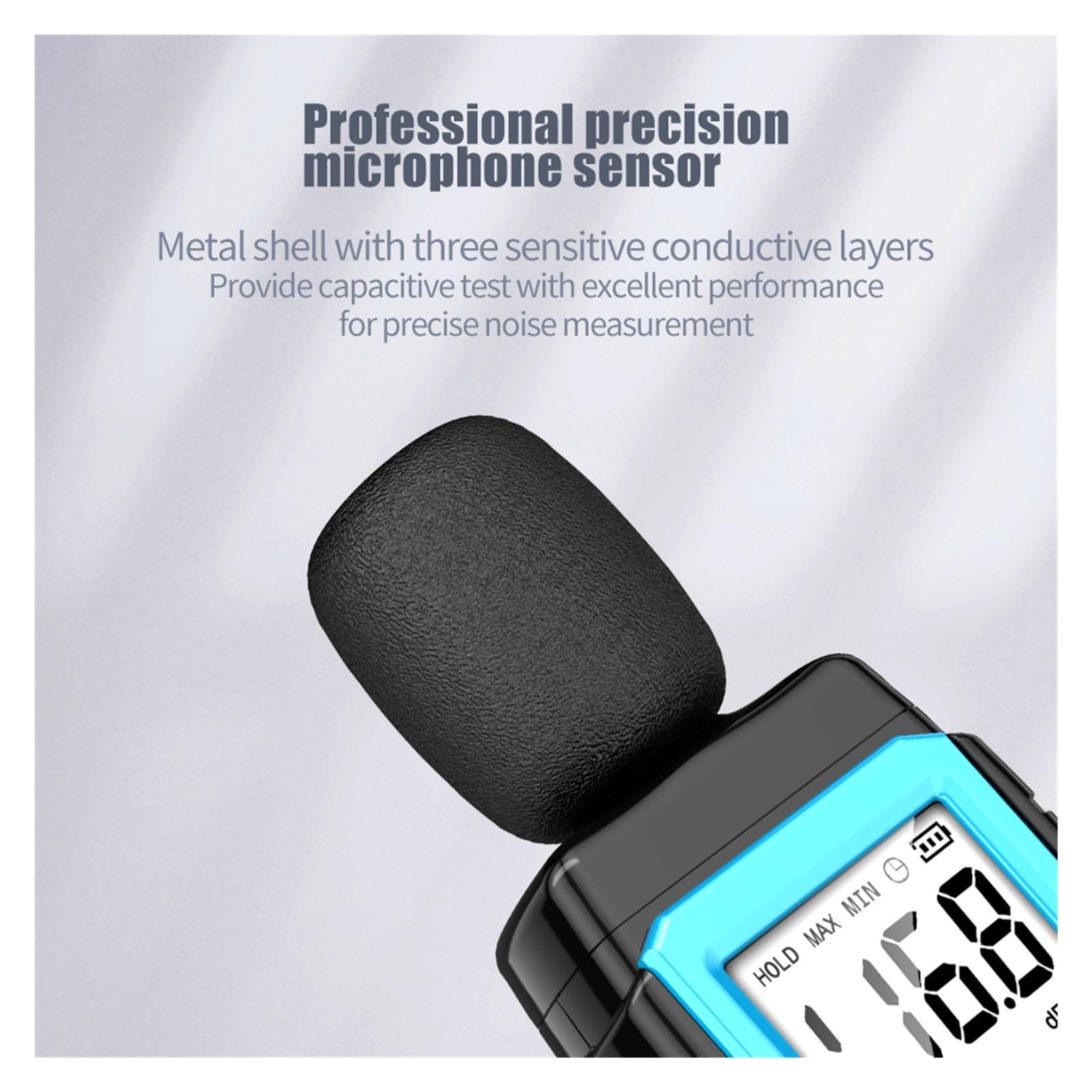 Decibelmetro, Misuratore di decibel digitale fonometro 30~130dB Misura livello sonoro rumore