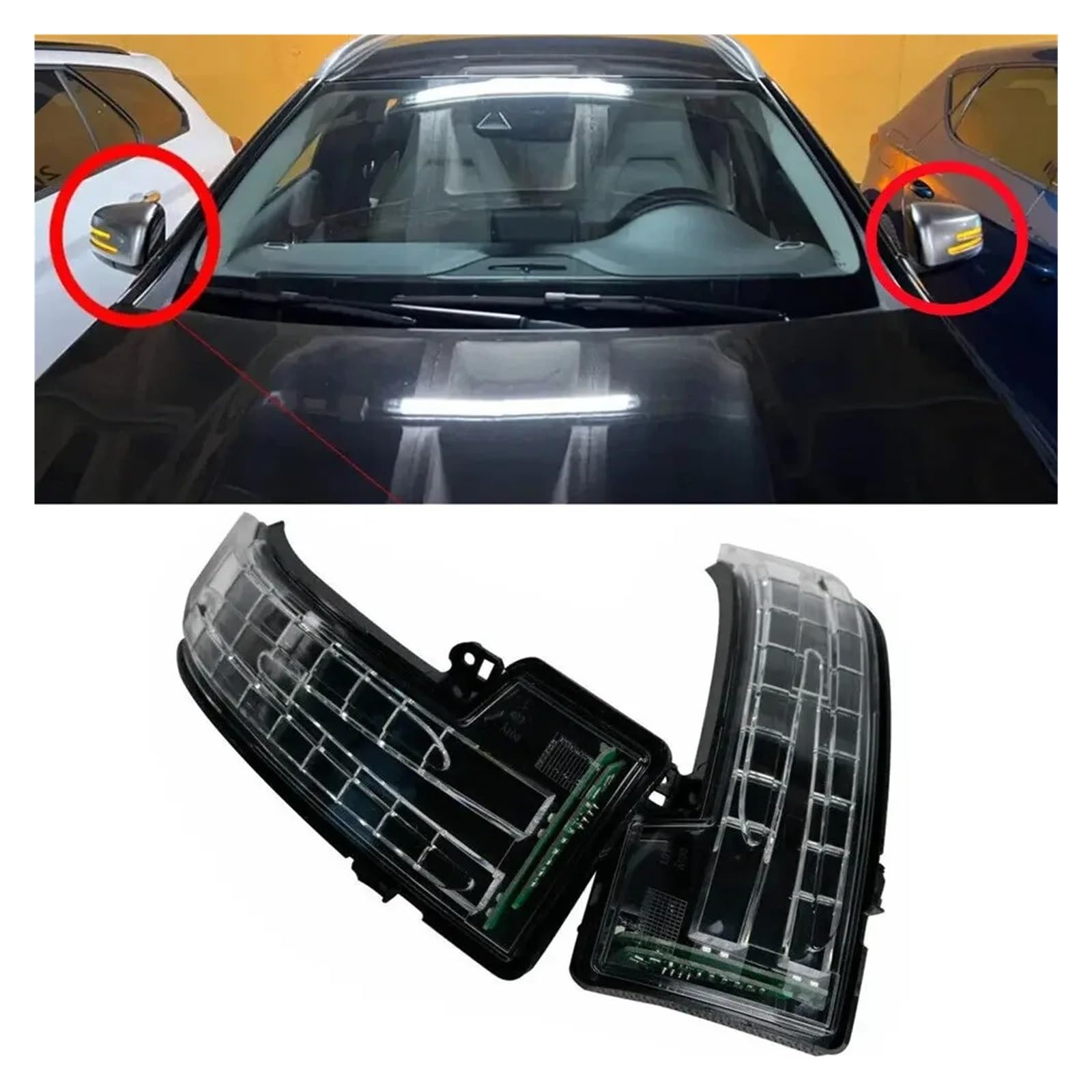 Luz Señal Giro Coche Intermitentes 1668200221 1668200121 Luz Intermitente Espejo Retrovisor Lateral Coche para Benz GMR Clase W166 W463 X164 X166 para GLS 2006-2019