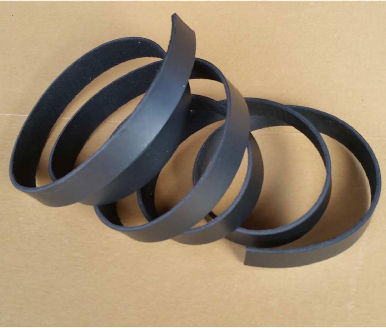 1 Inch Black Leather Strip 8-9 oz. (3.2-3.6 mm) - Latigo Leather Strips up to 96 Inch Long Made in USA by Pitka Leather (1" x 84')