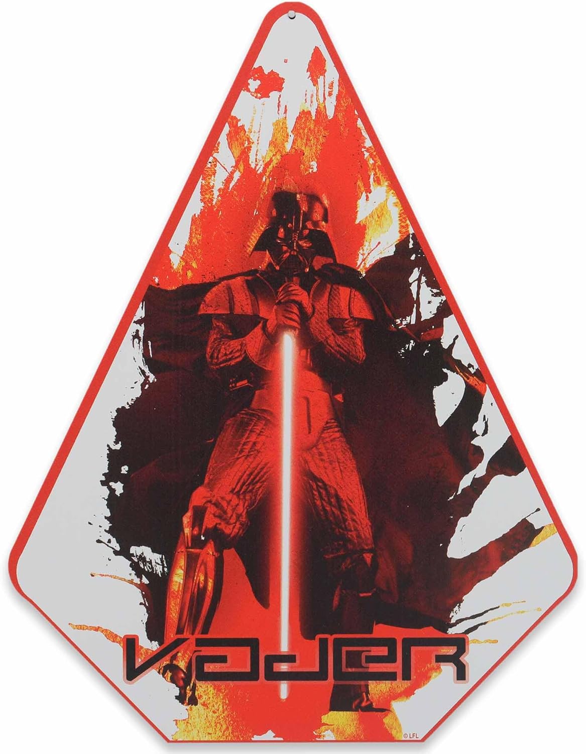 Open Road Brands Disney Star Wars Vader Metal Wall Decor - Sleek Star Wars Wall Art for Office, Hallway, or Man Cave