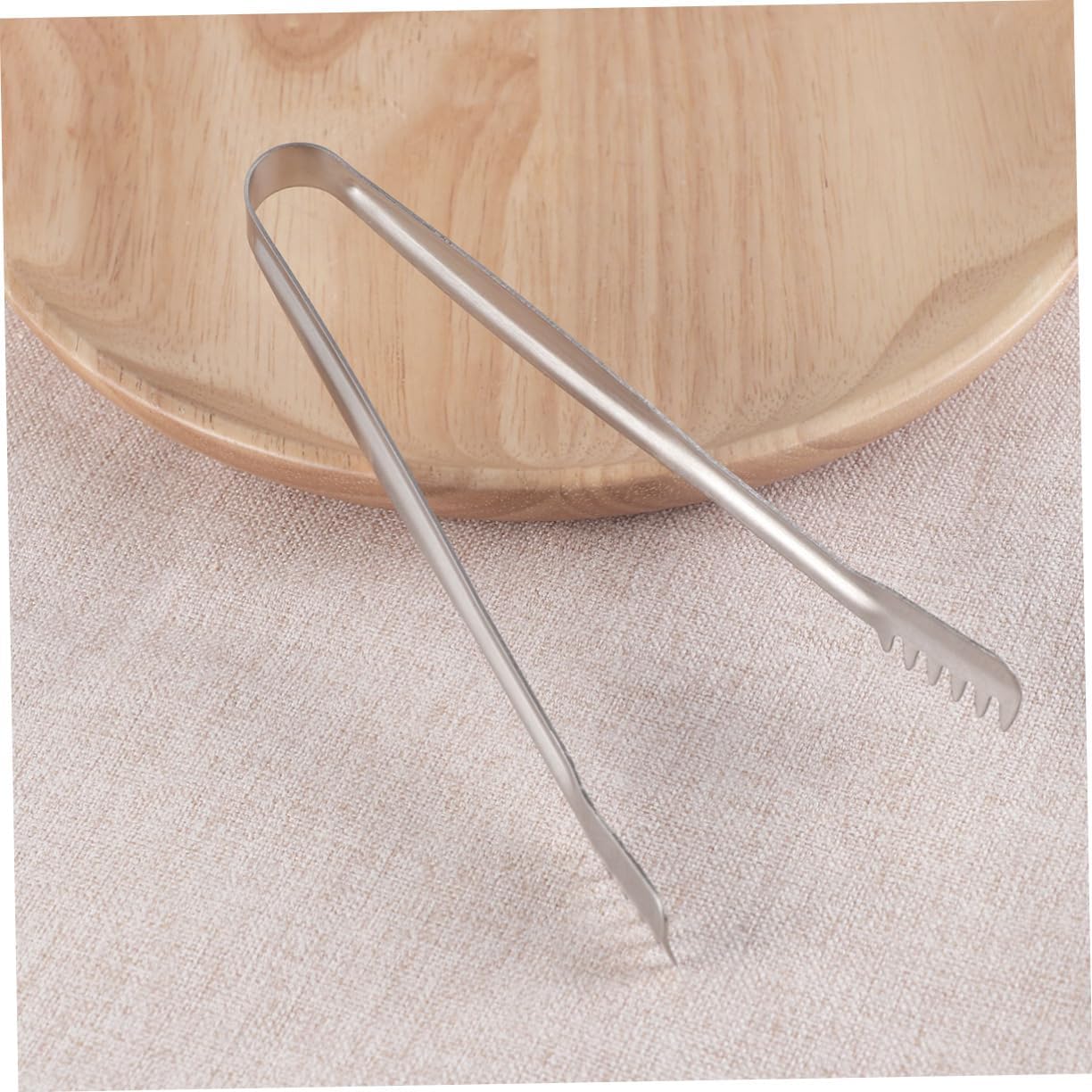 4 Pcs Stainless Steel Mini Food Tongs Practical Ice Cube and Bread Serving Tongs for Home Kitchen and Bar Supplies Lightweight and Rustproof for Parties and Outdoor Activities