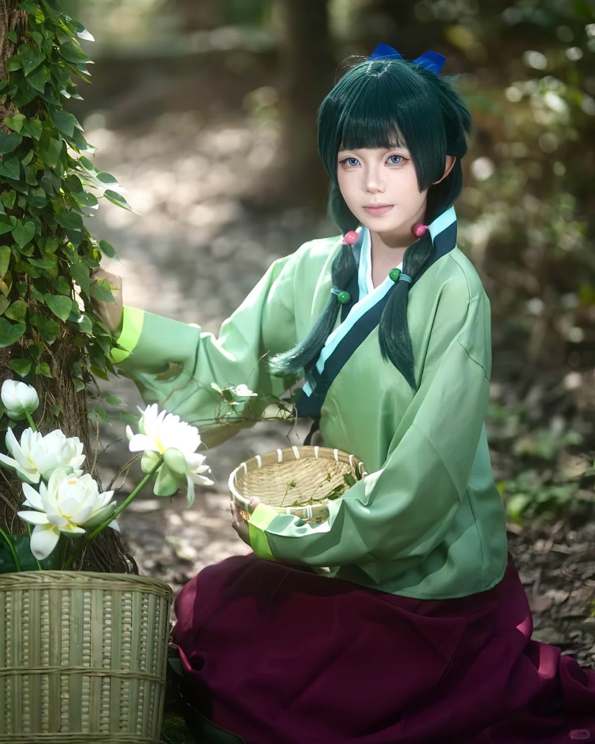 CR ROLECOS The Apothecary Diaries Maomao Cosplay Costume Maomao Dress Green Hanfu Uniform Kimono for Halloween