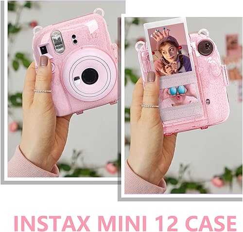 Miniatura 5 de Funda transparente para cámara Fujifilm Instax Mini 12 de película instantánea con bolsillo para fotos mejorado con capacidad para 10 películas en