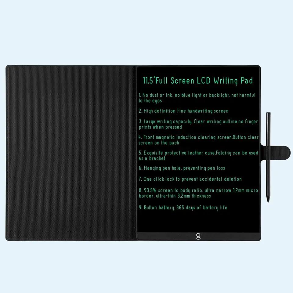 Tablet de escrita de 11,5 polegadas com capa