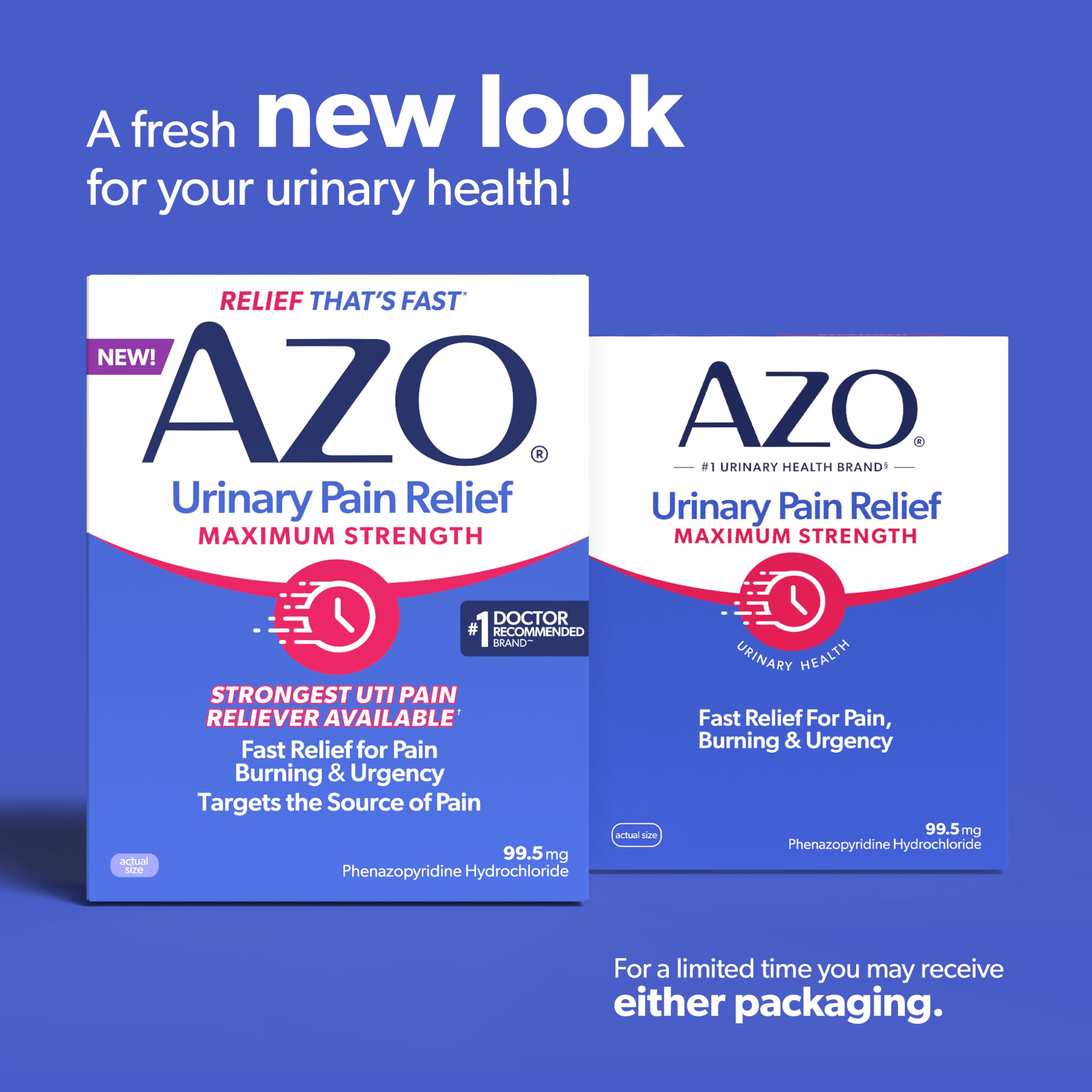 AZO Urinary Pain Relief Maximum Strength, Fast Relief of UTI Pain, 24 Count — Amazon image 2
