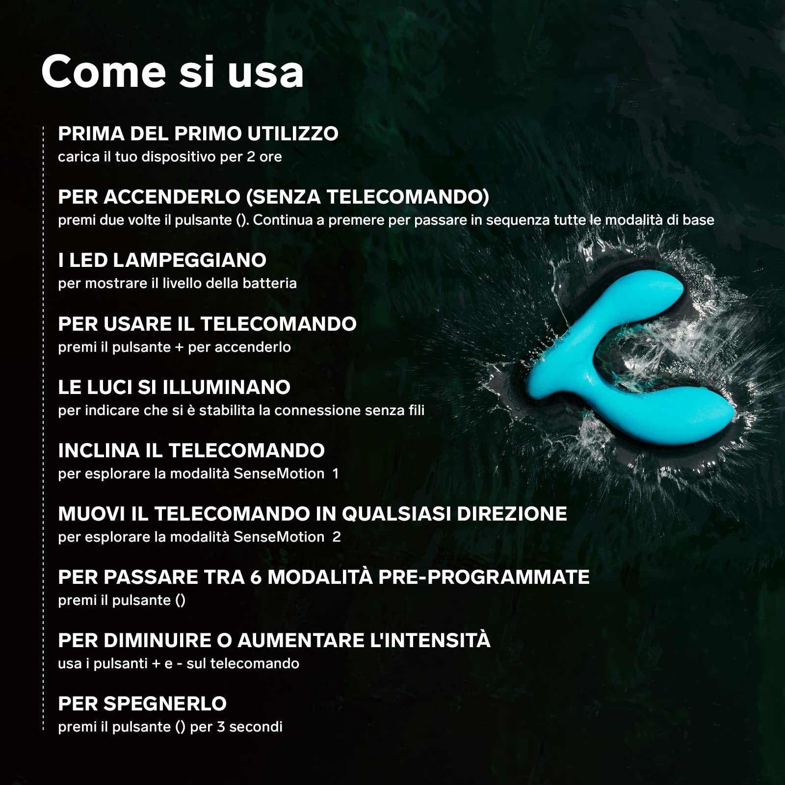 LELO HUGO Stimolatore Prostatico da Uomo Telecomandato, Massaggiatore Prostatico con Doppi Motori, Vibratore Anale, Plug Anale da Uomo, Ocean Blu