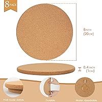 Vista 51 de Cork Hot Pads for Kitchen,4 Pack High Density Thick CorkTrivets for Hot Dishes 8" Heat Resistant Large Cork-Coasters Placemats for Table, Kitchen