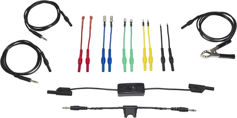 Cabos de teste para terminais Lisle 69250 com interruptor, alimentação e fusível – 1 unidade