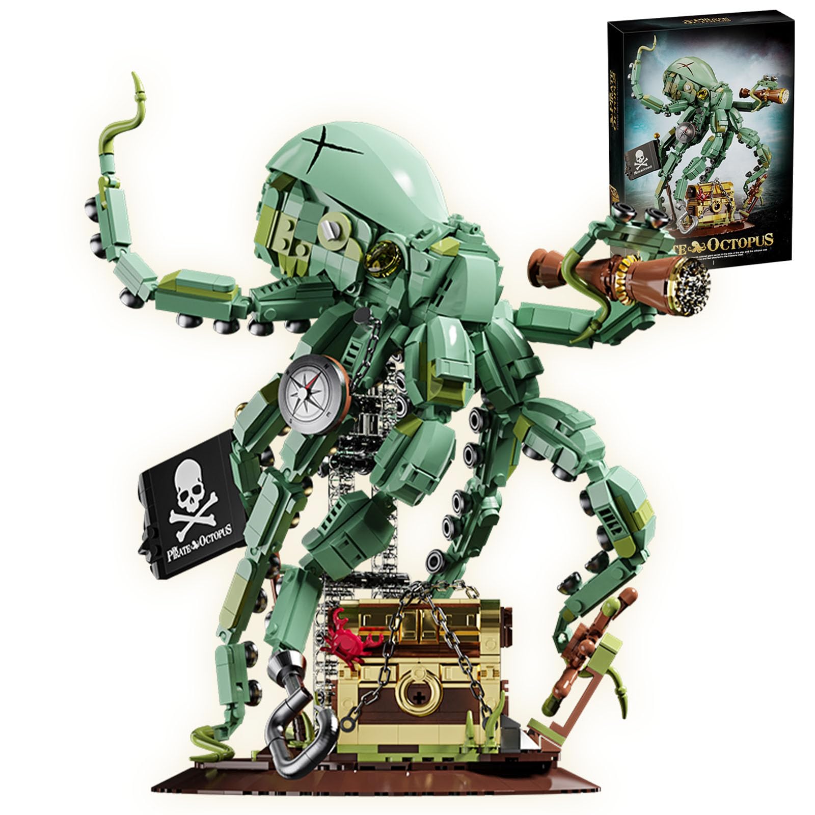 Amazon.com: HJPLPXH Kraken Octopus Building Block Pirate Sea
