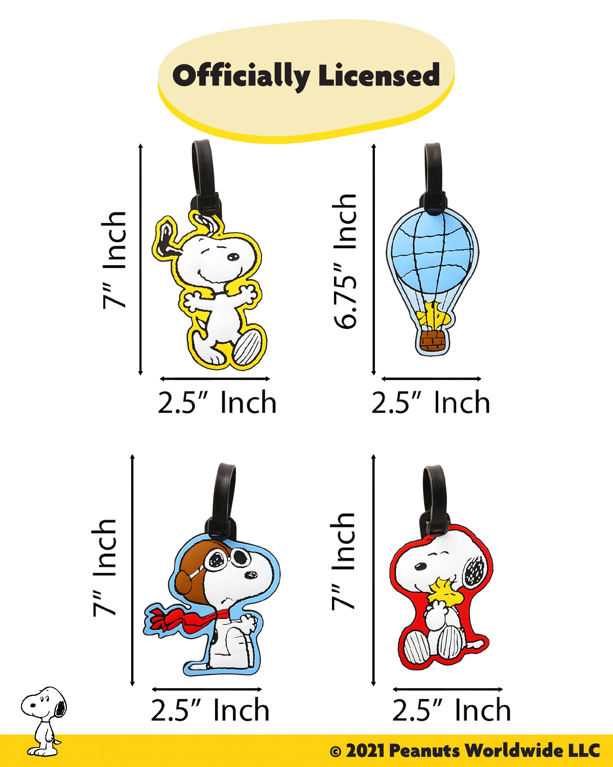 Sanrio Luggage Tag Peanuts Snoopy Luggage Tag Snoopy PVC Travel