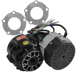 48V 1000W Brushless Electric Differential Motor with Gearbox - 17mm 16-Tooth Spline & 92mm Bolt Spacing - High Torque Power Kit for Go-Karts, Golf Carts, ATVs, and Custom Electric Vehicles