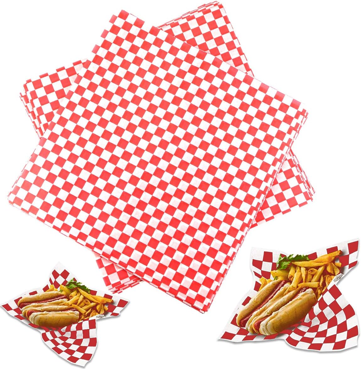 100 Sheets Cheered Dry Waxed Deli Paper Sheets, Paper Liners for Plastic
