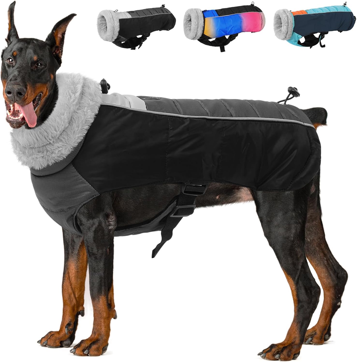 similar ASENKU Warm Dog Winter Coat, Waterproof Windproof Dog Coats for Large Dogs, Soft Fleece Dog Winter Jacket, Adjustable Dog Snow Jacket, Turtleneck Dog Jacket for Large Dogs (Black, XXXL) XXX-Large Black