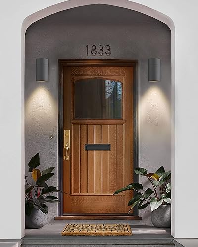 Miniatura 7 de Ken  Ricky Aplique de pared para exteriores accesorios de pared exteriores luces exteriores cilíndricas para casa porche garaje patio puerta y