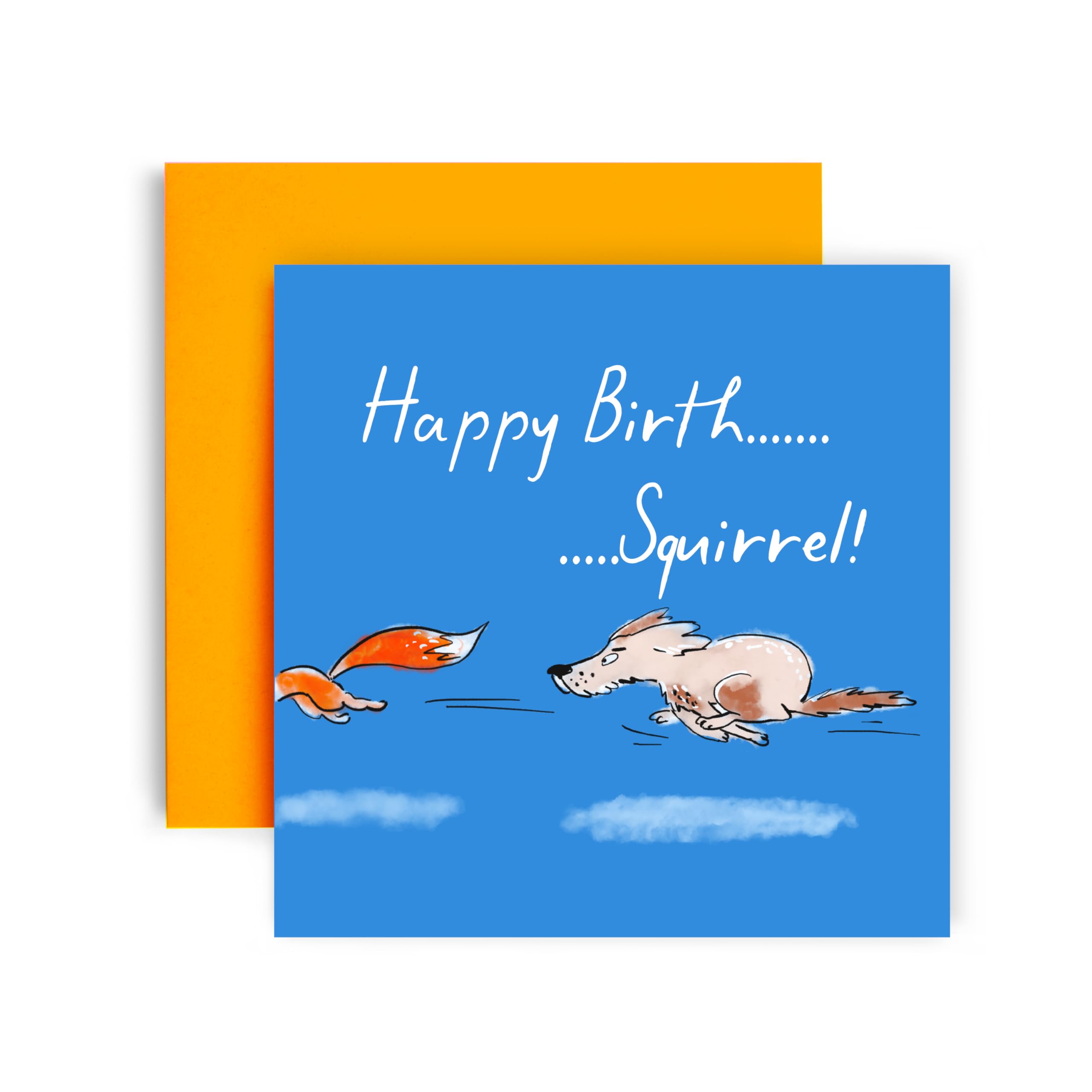 Huxters Carte D'anniversaire Amusante Pour Homme Et Femme – Chien écureuil – Carte D'anniversaire Pour Ami, Femme, Maman, Chien, Papa – 14,8 Cm