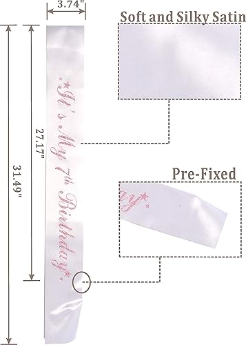 Miniatura 4 de Regalos de 7 cumpleaños para niña, suministros de fiesta de feliz cumpleaños 7, suministros de fiesta de 7 cumpleaños, cumpleaños 7 niña, idea de