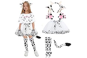 Charming 4-Piece Cow Costume Set for Girls: An Udderly Adorable Adventure