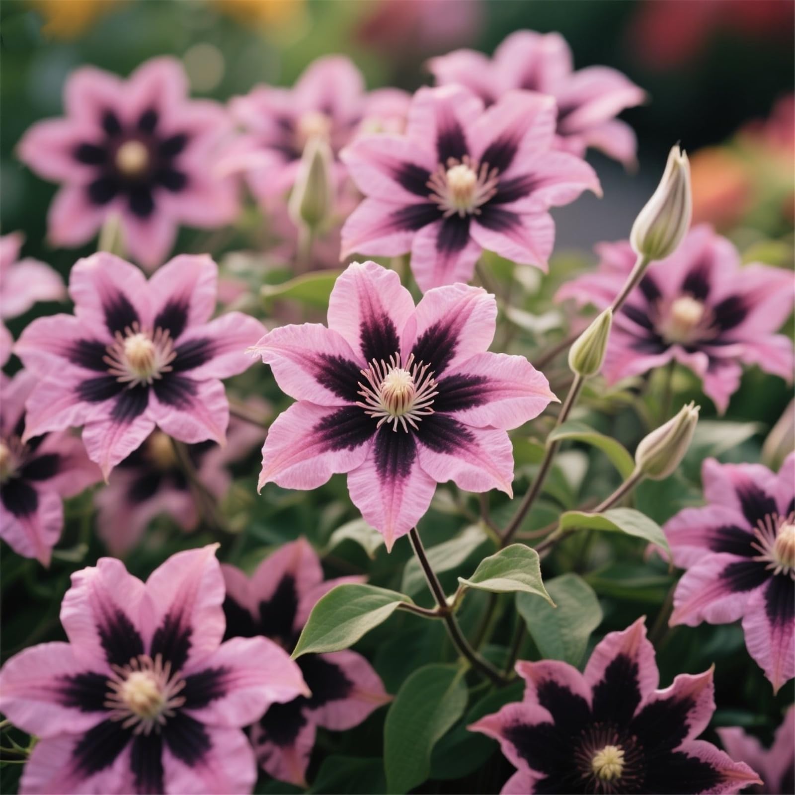 Mix Golden Jade Carving Feels Perfect Shade/Tolerant Climbing Clematis Bulb/Garden Ornamental plant-5bulbs-J — image 1