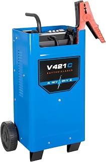 Güde Battery Charger V 421 C (230 V, 8000 W mains power, 12/24 V output voltage, 20-800 Ah battery capacity, analog amp display, 2 m long charging cable, polishing and thermal protection)