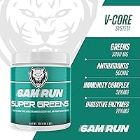 Vista 3 de 6AM Run Polvo Super Greens Polvo de superalimentos Suplemento dietético Polvo vegetal Mezcla de bebida en polvo Polvo denso