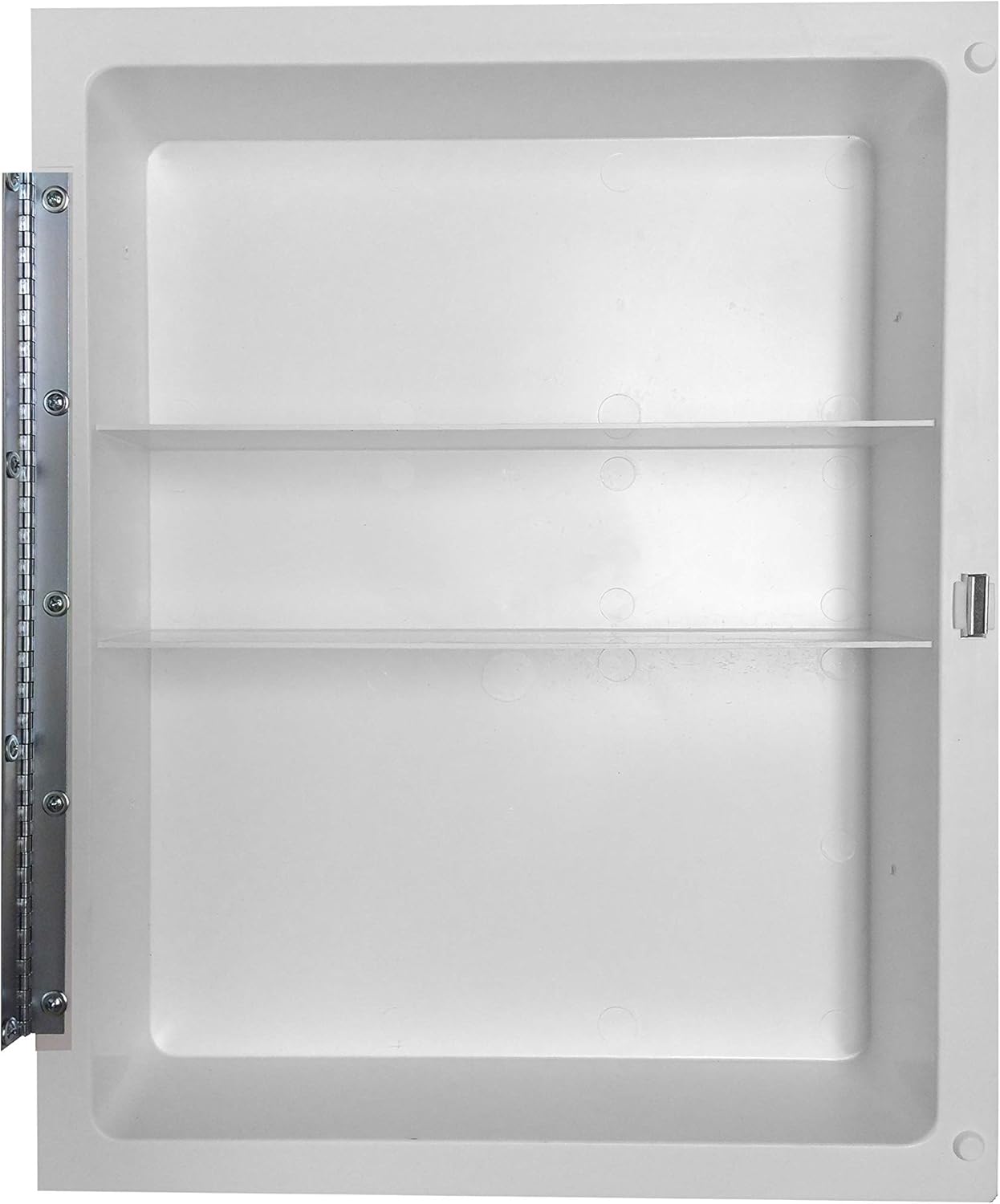 16” x 22” White Recessed Medicine Cabinet | Bathroom Storage Cabinet with Non-Adjustable Shelves, Rust-Proof Design with Wooden Door | Beveled Edge Wall Mounted Medicine Cabinets