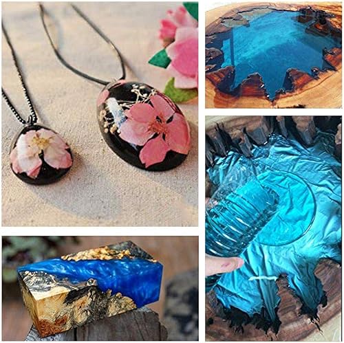 Miniatura 23 de Puduo Kit de resina epoxi de 72 onzas, resina epoxi transparente recién formulada, fuerte, sin burbujas, resina artística antiamarilleamiento que