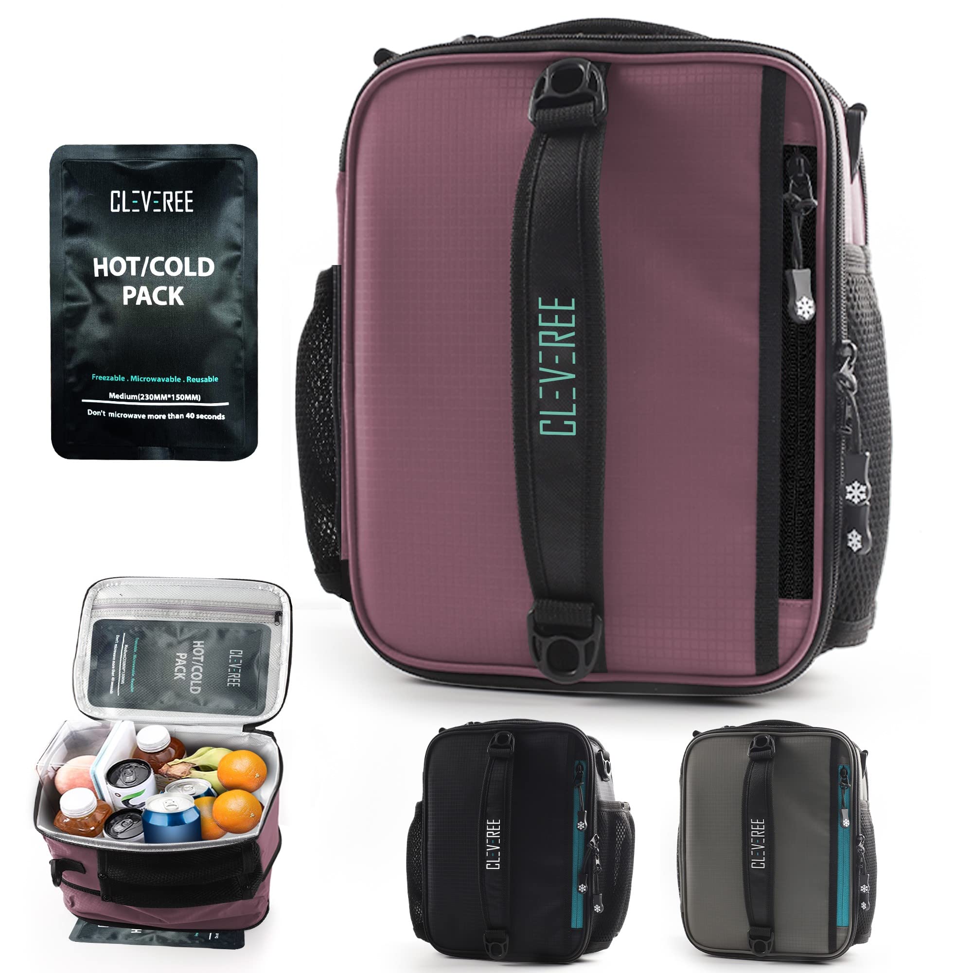 Insulated Lunch Bag -Cooler Bag - Expandable Lunch Bag suitable for Work Office School Travel -Lunch Bag for Men and Women-Lunch Box Leak proof with Adjustable Shoulder Strap