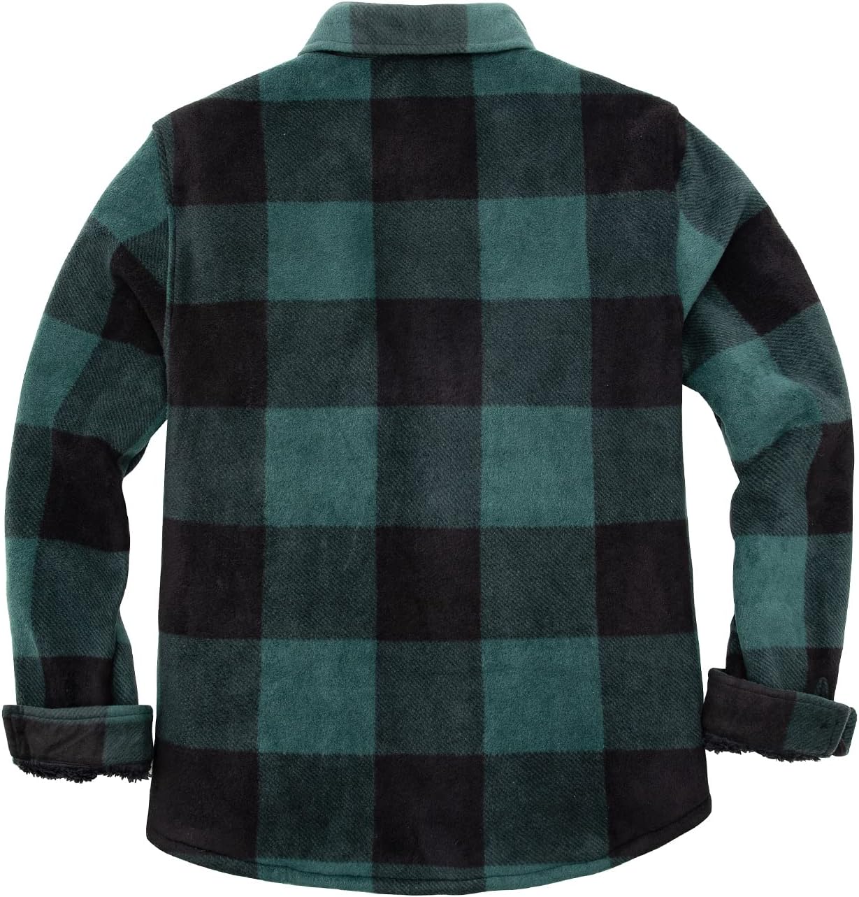 Men's Warm Sherpa Lined Fleece Plaid Flannel Shirt Jacket(All Sherpa Fleece Lined) - Image 4