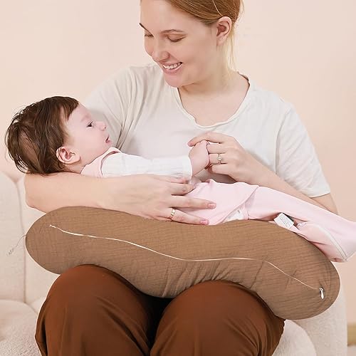 Miniatura 4 de FUNUPUP Funda de almohada de lactancia de muselina compatible con almohada de lactancia Boppy, fundas suaves de lactancia para bebés para almohadas