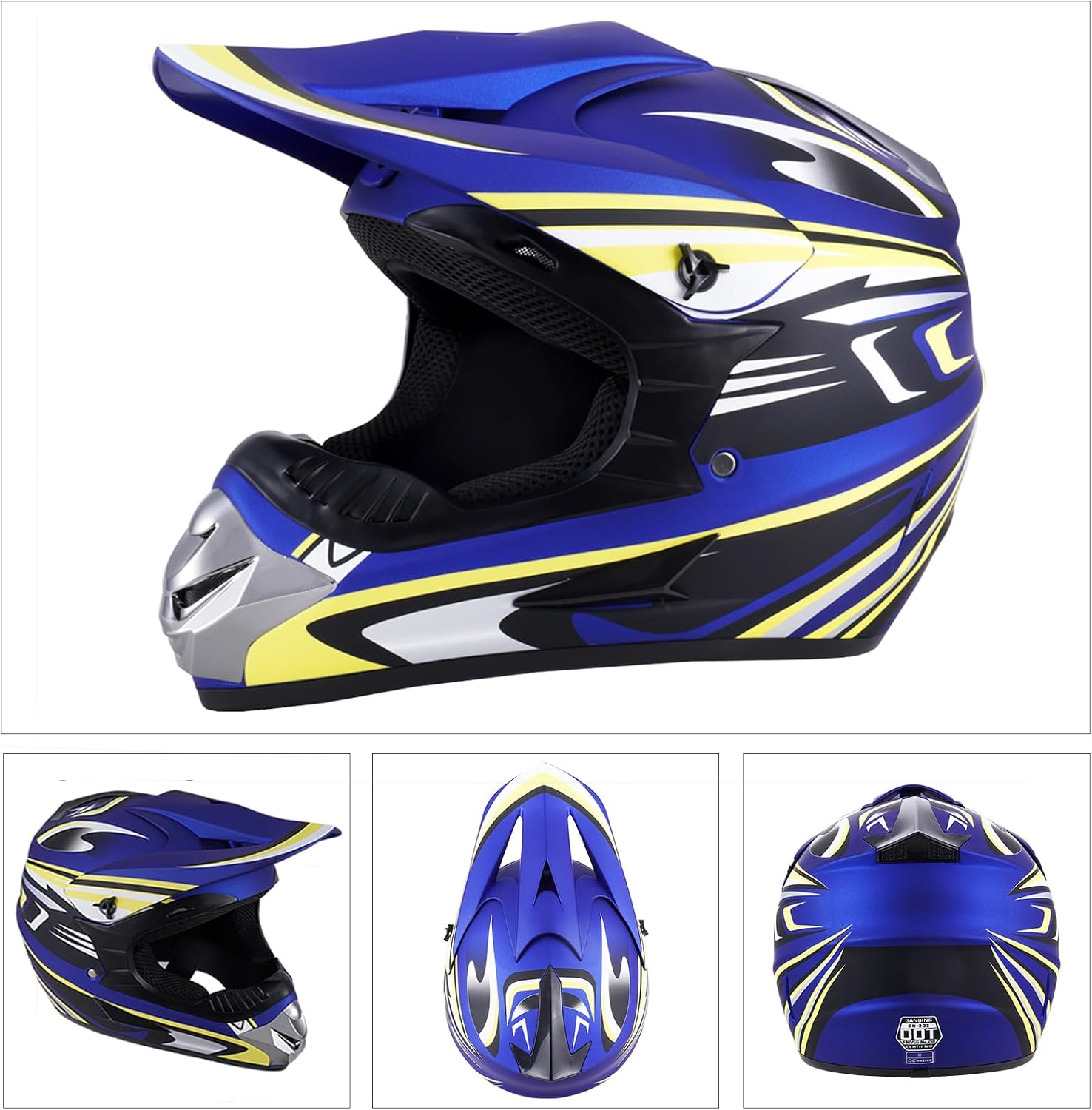 Youth Dirt Bike Helmets Kids Motocross, ATV, BMX, Four Wheeler Mountain Bike, Off-Road Motorcycle Helmet with Goggles, Gloves, Face Shield for Boys Girls - DOT Approved