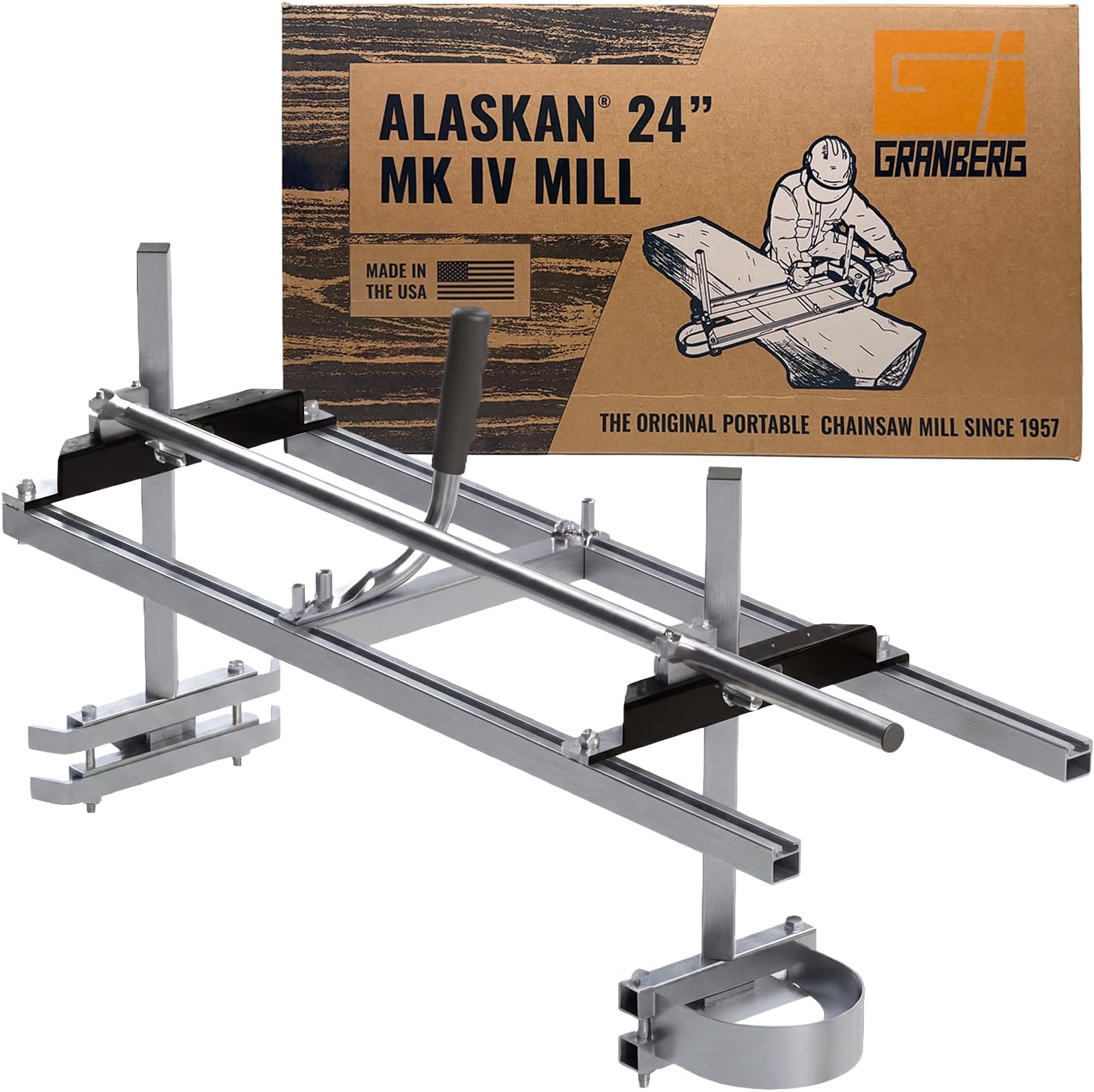 24-Inch Alaskan MKIV Chainsaw Mill, G778-24,Portable Sawmill Timber Jig and Wood Cutting Guide for Chainsaw Lumber Milling, Slab Cutting for On-Site Milling Projects