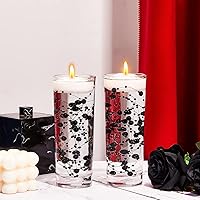 Vista 6 de Tondiamo 24 piezas de perlas artificiales para velas flotantes, perlas de imitación, guirnalda de cuentas, decoración de centro de mesa para Negro