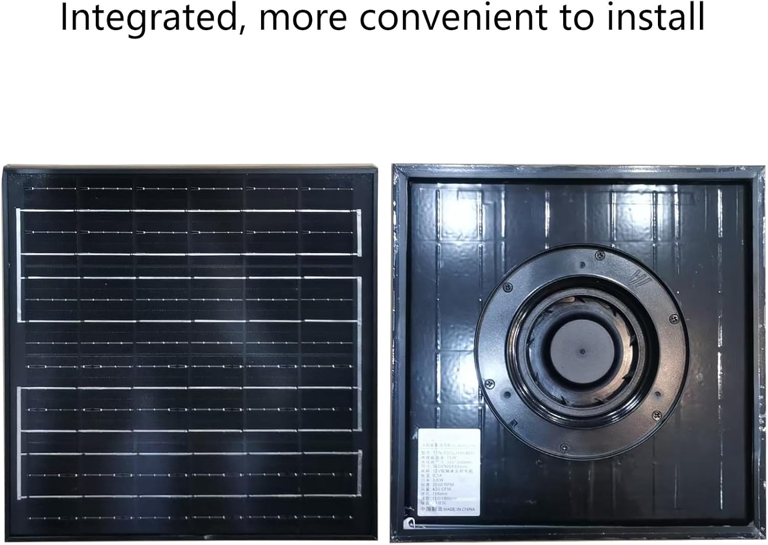 15W Solar Power Ventilation Fan Without Battery Roof Vent Weatherproof PC Shell For Sheds Greenhouses Cabins Powered Roof