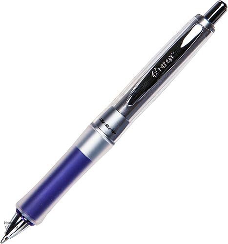 Pilot Dr. Grip Center of Gravity 36181 - Bolígrafo retráctil de punta redonda de 0.039 pulgadas, agarre azul, tinta negra, un bolígrafo con tres