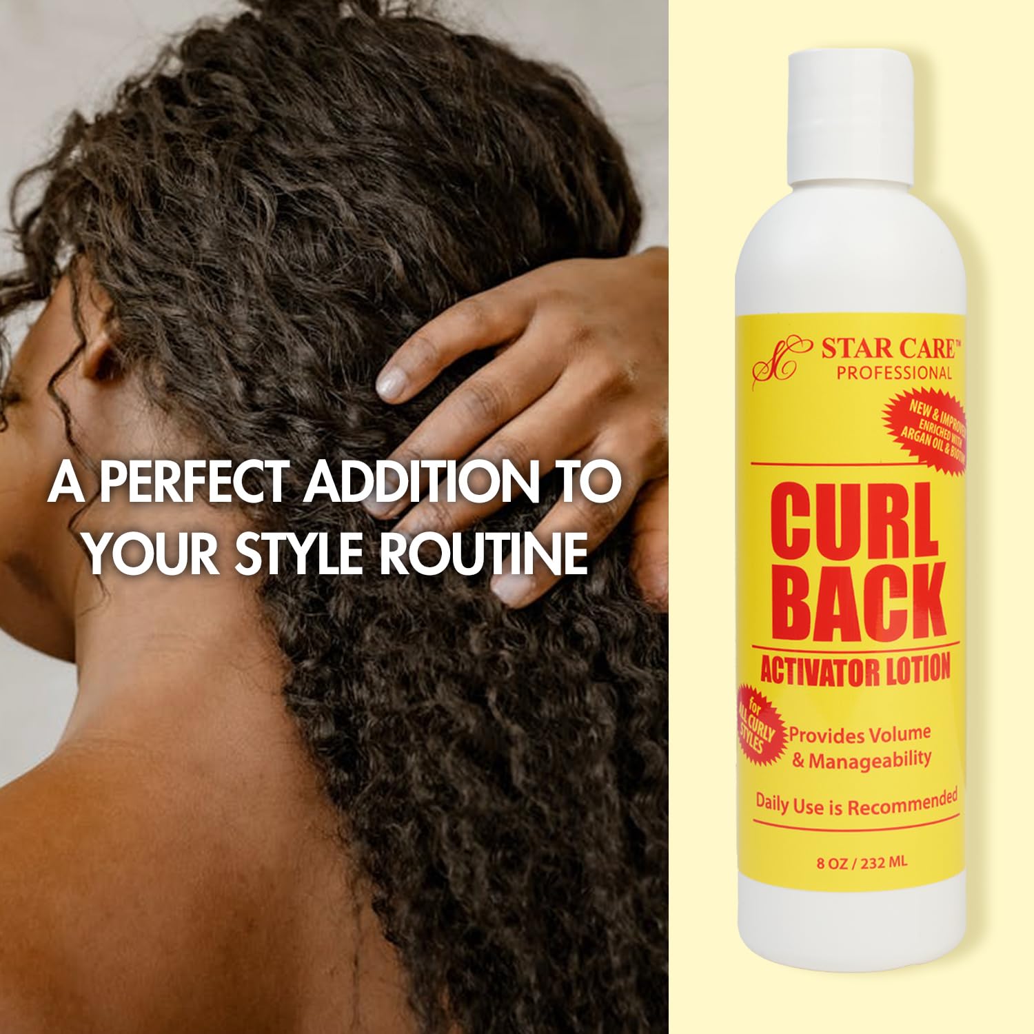 Curl Back Activator Lotion 8oz Curl Enhancer & Moisturizer for Protective Styles Soothes Scalp Detangles & Controls Frizz with Lightweight Non-Greasy Formula - Image 2