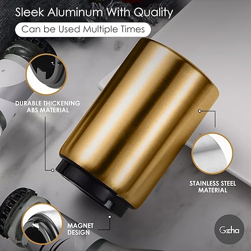 Miniatura 4 de GOCHA Gadgets, Abridor magnético de botellas, abridor de tapas de botella, tapa de prensa y pop, abridor de barras de acero inoxidable automático de