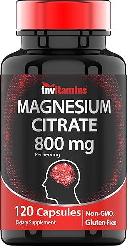 Citrato de magnesio 800 mg 120 cápsulas Suministro de dos meses Cápsulas de citrato de magnesio puro Citrato de magnesio Sin OMG Producido en
