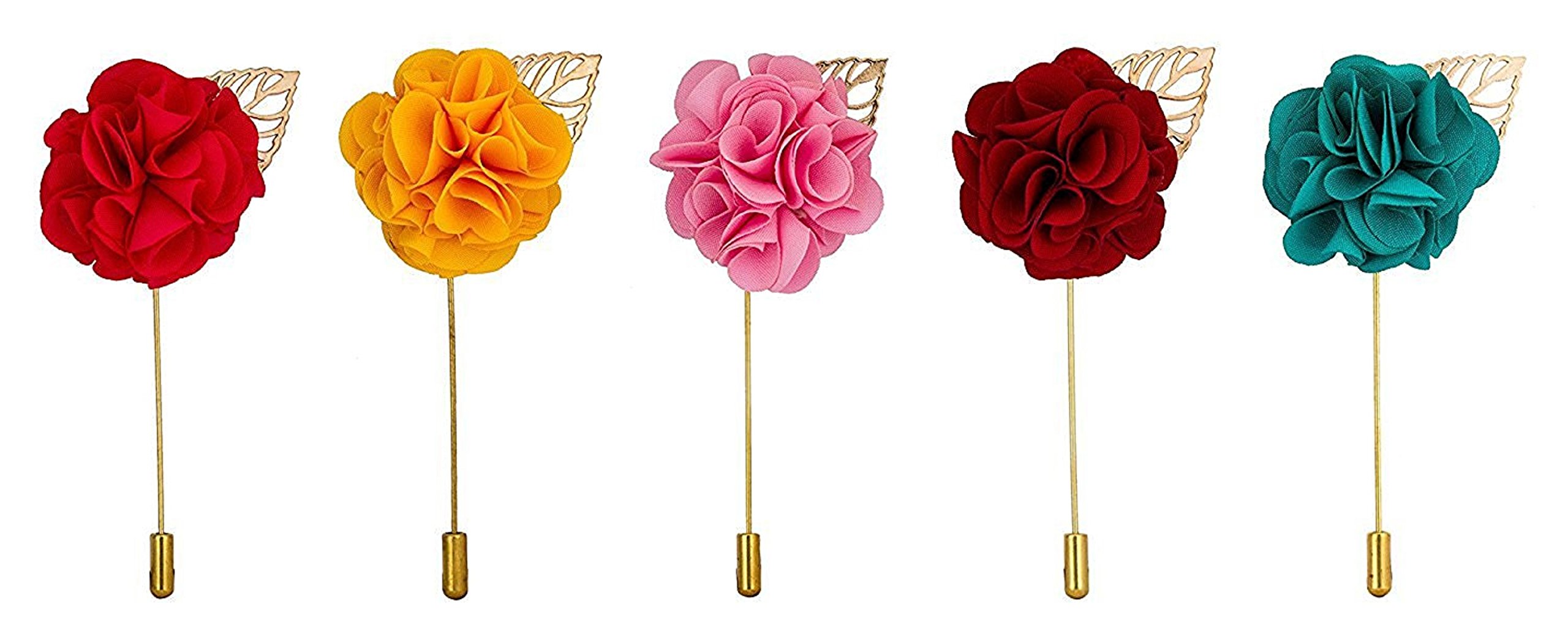 MENSOME Flower Brooch/Lapel Pin For Men Blazer Suit in Combo Pack Of 5 (B07DSQDN5Q) Amazon Price History, Amazon Price Tracker