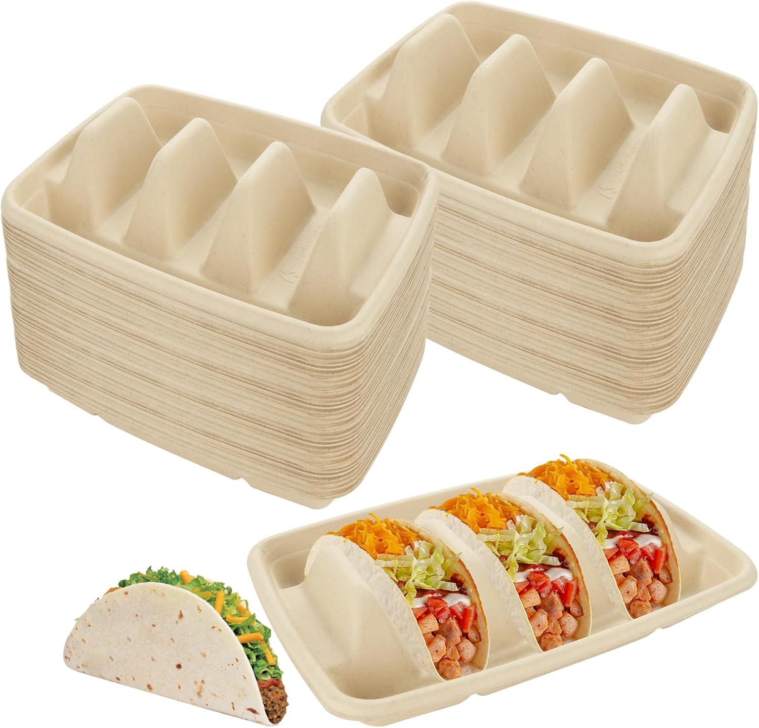JMIATRY 100PCS Disposable Taco Holder Disposable Taco