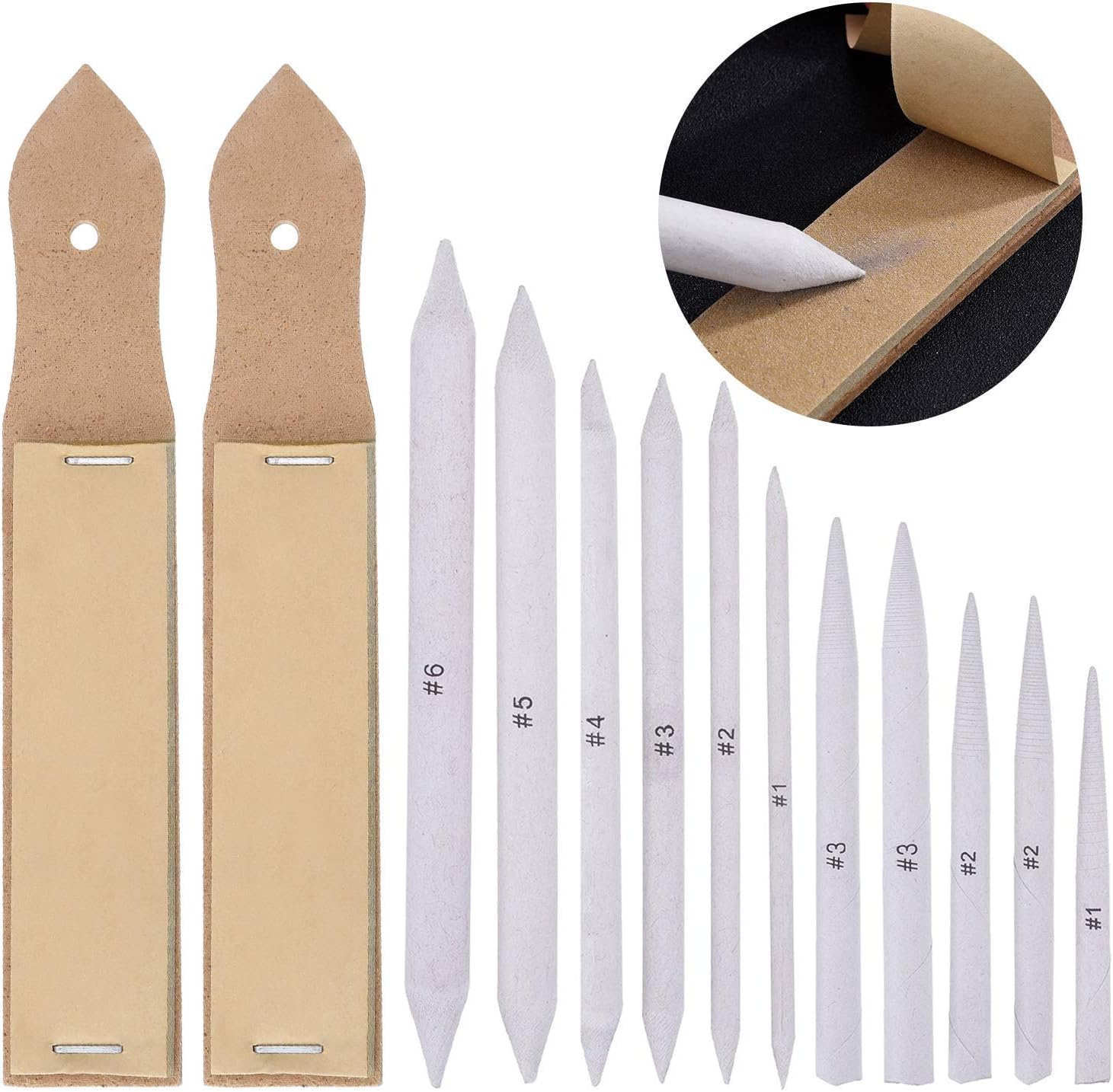 Chengu 12 Pieces Blending Stumps and Tortillions Set with 2