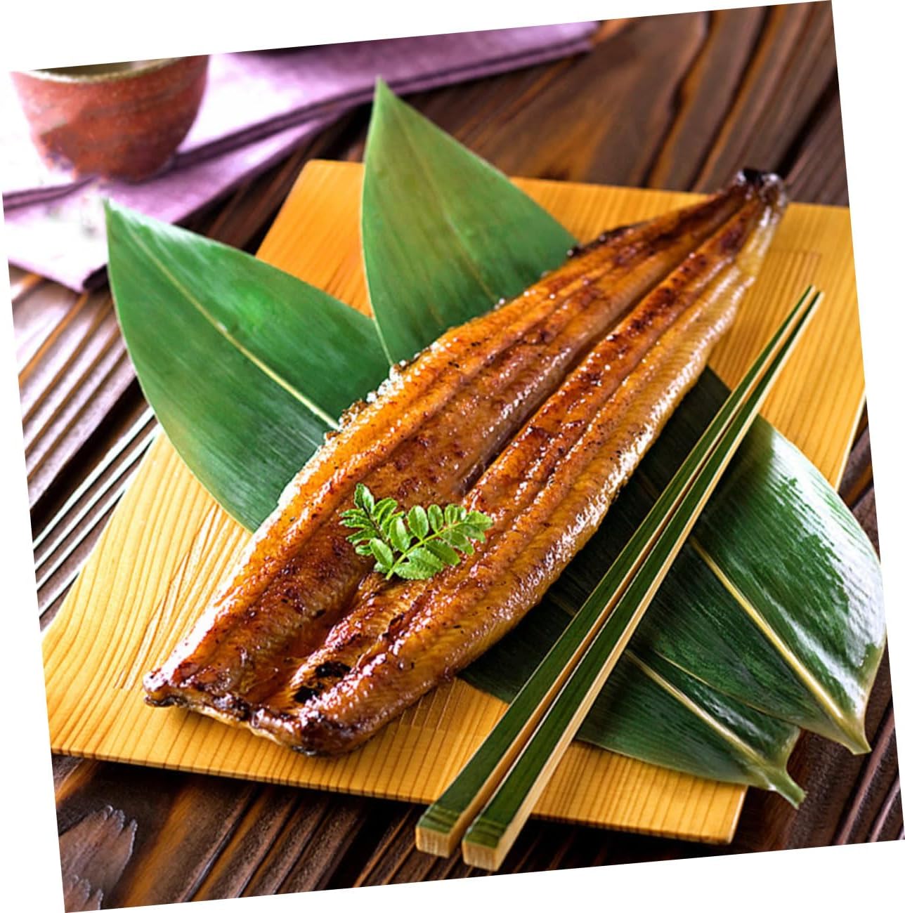 Cabilock 100pcs Sushi Decorative Leaves Bamboo Leaf for Sashimi Japanese Food Mat Real Material Sushi Tray Ornament Japanese Restaurant Decor