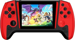 Portable Retro Handheld Game Console, 200 Built-in Classic Retro Games, Handheld Plug & Play Player with 3.5'' IPS Screen, Support TV Output and Rechargeable Battery (Red)