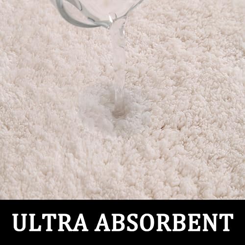 Miniatura 3 de Yancorp Alfombras de baño peludas de 3 piezas de felpa gruesa alfombra de baño suave para baño, antideslizante, lavable a máquina, alfombra de baño