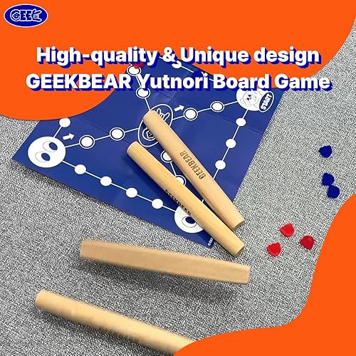 Miniatura 4 de GEEKBEAR YUTNORI - Juego de mesa coreano tradicional para niños, familias y adultos - YUT nori