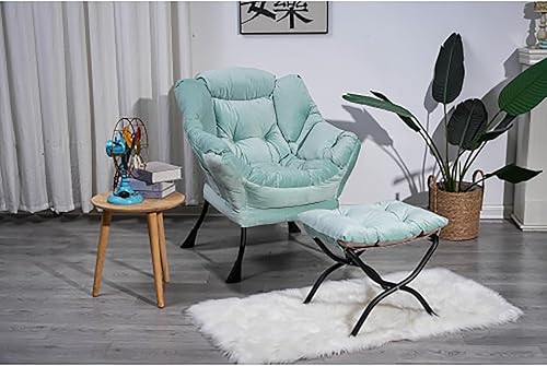 Miniatura 10 de Accent Saucer Chair with Ottoman Butacas para Sala Modernas High Back Single Sofas for Living Room Sillones para Sala Velvet Chair with High Density